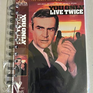 Handmade Repurposed VHS Journal/Sketchpad - You Only Live Twice