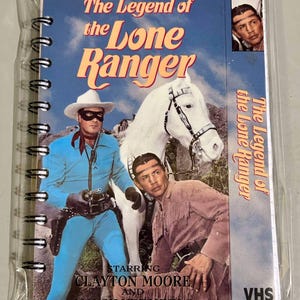Handmade Repurposed VHS Journal/Sketchpad - Lone Ranger