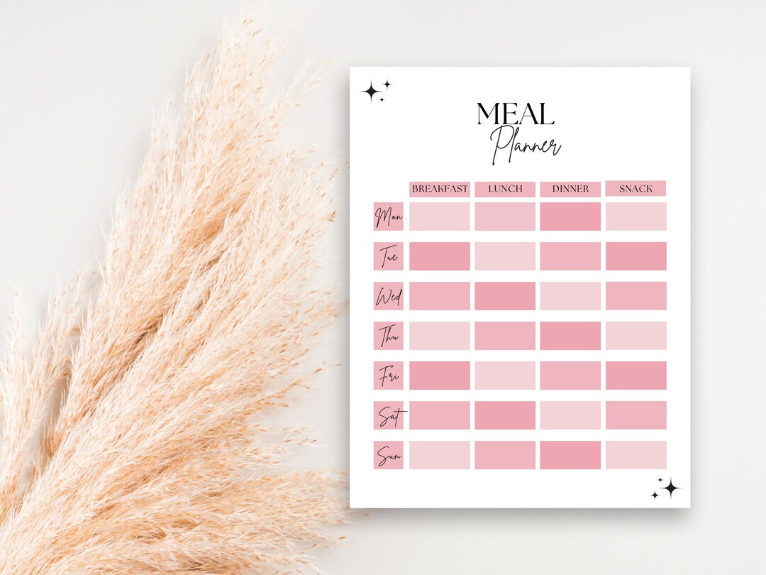 Weekly Meal Planner Printable, Printable Meal Planner, Fridge Meal ...