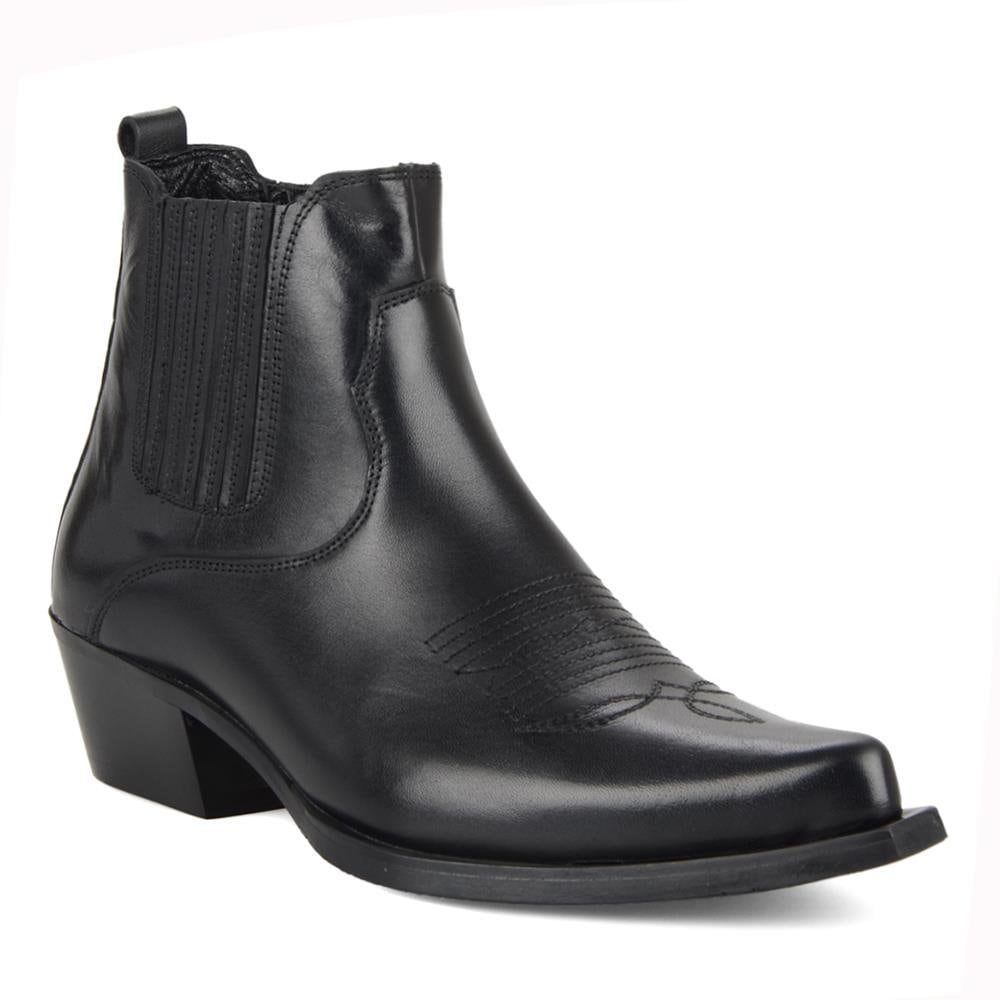 Footcourt Black Cowboy Boots Women Western Boots Motorcycle Boots
