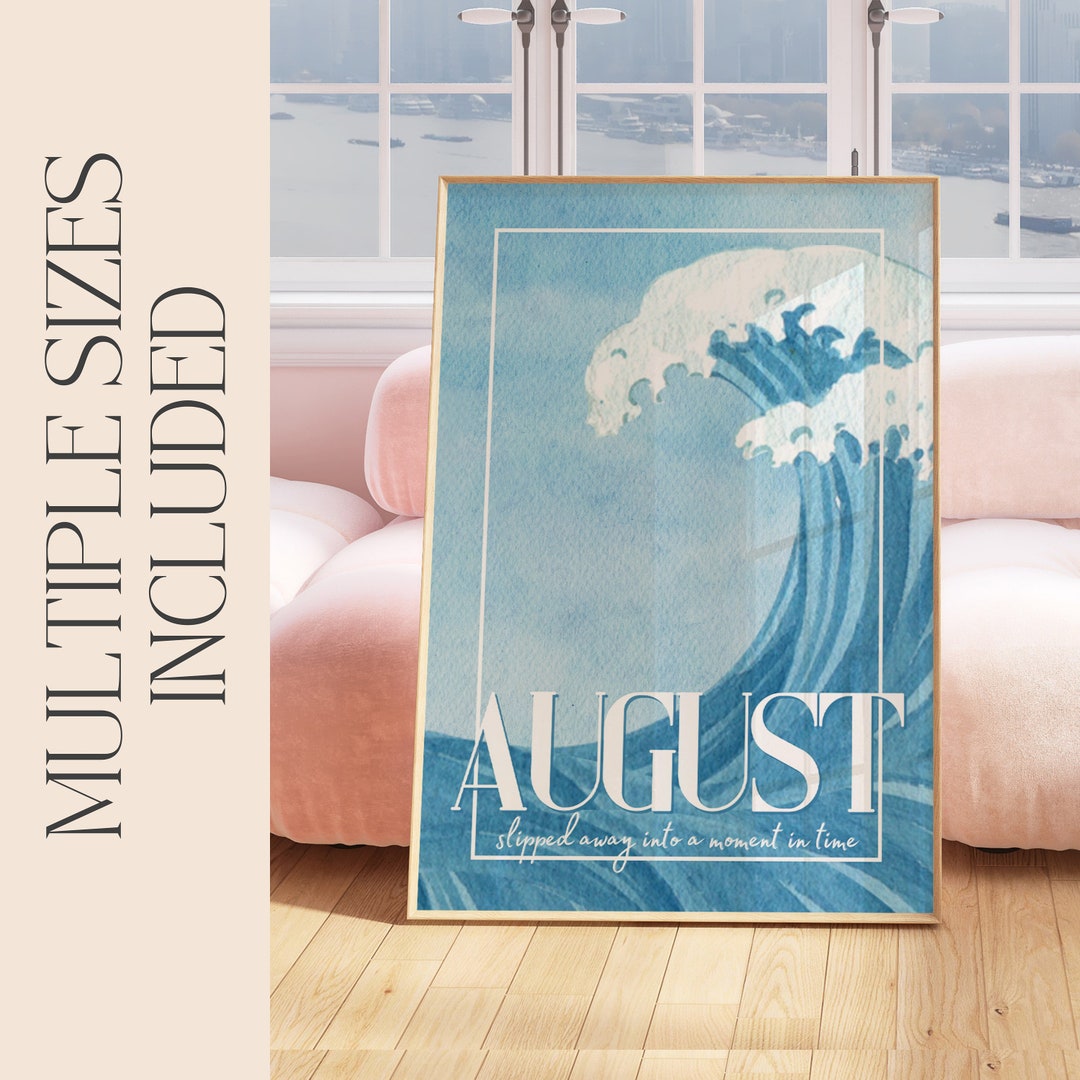 August Poster Printable Wall Art Digital Download Print at Home Subtle