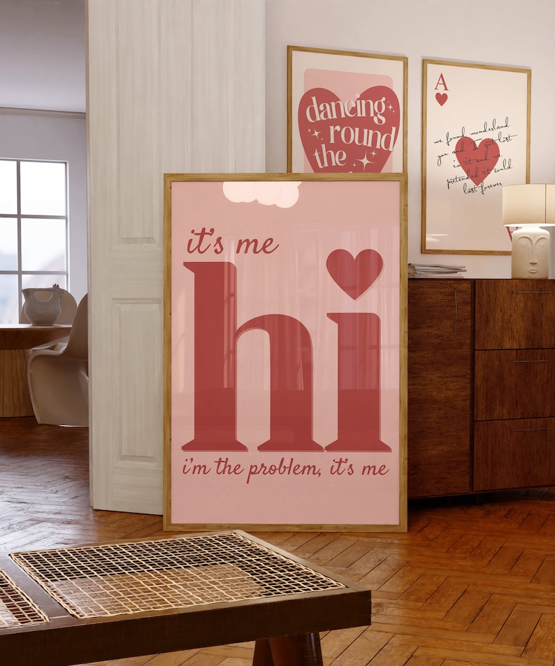 Its Me Hi Im The Problem Its Me Poster Subtle Swiftie Anti-Hero Print Printable Wall Art Digital Download Print at Home Home Decor image 3