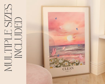 Clean 1989 Poster | Printable Wall Art | Digital Download Print at Home | Subtle Swiftie Aesthetic Home Decor