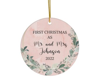 First Christmas Ornament, Personalized First Christmas Ornament, Custom Ornament, Personalized Keepsake Gift, 2022 Ornament