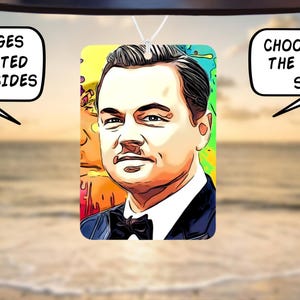 Car Air Freshener, Leonardo Dicaprio freshener, Funny Car Air Freshener Car Accessories, Funny meme gift, Funny Car Gift, Secret Santa, Gift