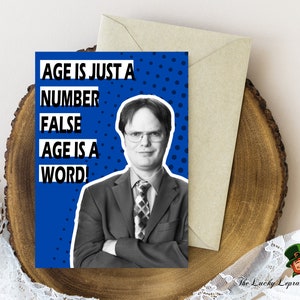 Tarjeta de cumpleaños de Dwight Schrute, tarjeta de cumpleaños divertida,