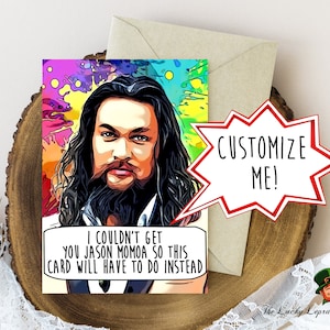 Cartão de aniversário de Jason Momoa, cartão de aniversário engraçado,