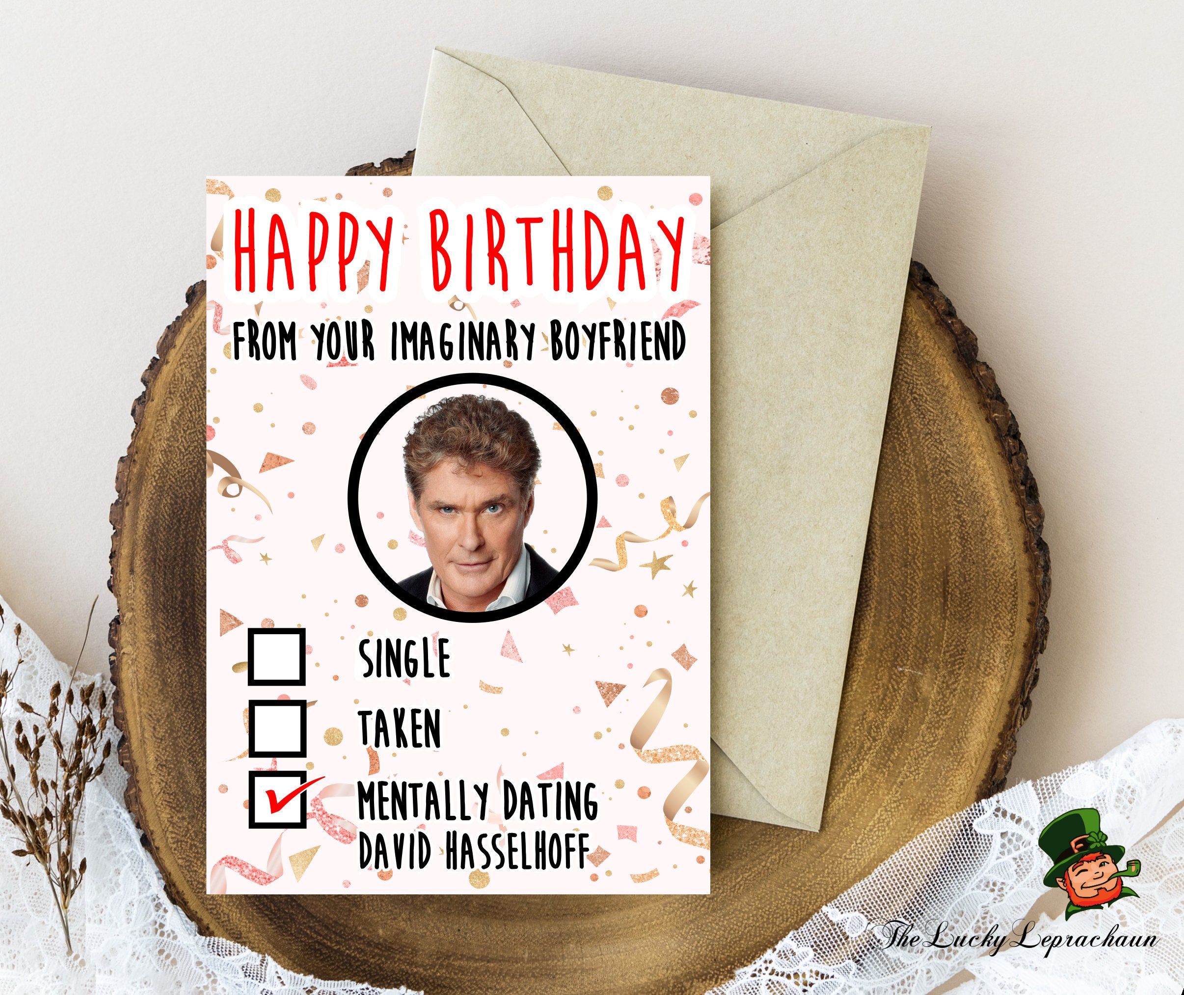 David Hasselhoff Birthday Card, Funny Birthday Card, - Etsy