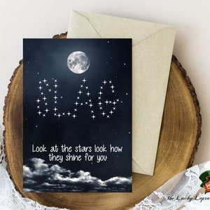 Mira las estrellas, tarjeta de cumpleaños, tarjeta de cumpleaños divertida, tarjeta para él y ella, tarjeta ofensiva,