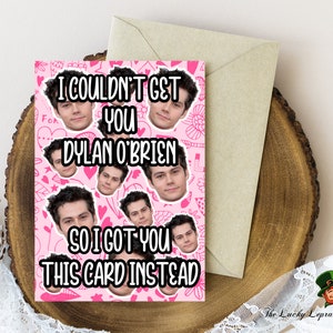 Cartão de aniversário de Dylan O Brien, cartão de aniversário engraçado,