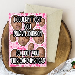 Tarjeta de cumpleaños de Dwayne Johnson, tarjeta de cumpleaños divertida,