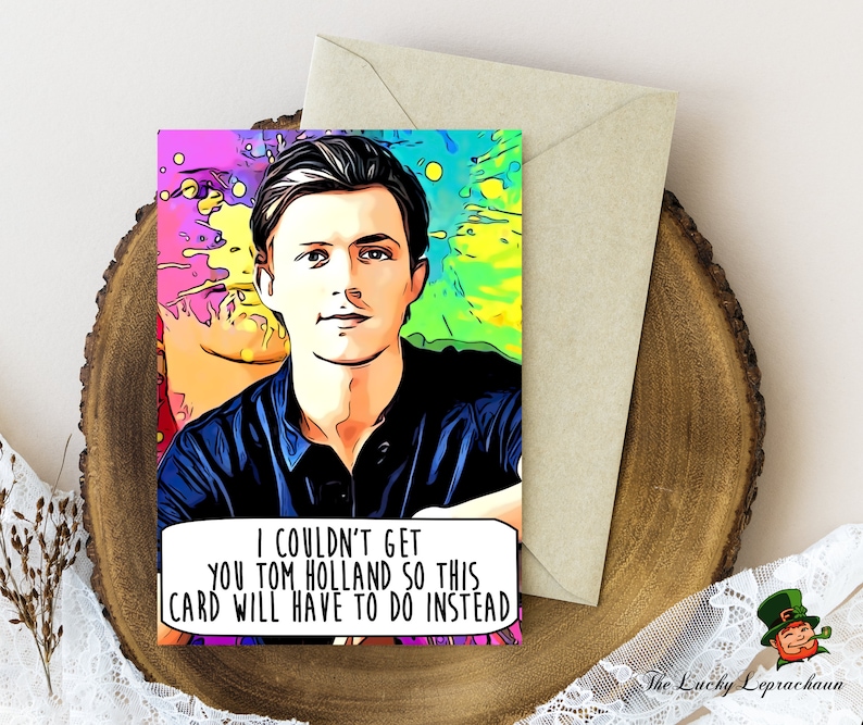 Tom Holland Birthday Card Funny Birthday Card Etsy UK