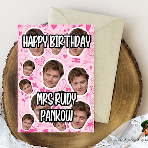 Cartão de aniversário de Rudy Pankow, Cartão de aniversário engraçado,