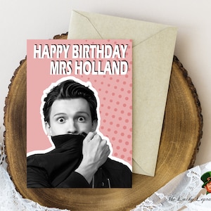 Cartão de aniversário Tom Holland, cartão de aniversário engraçado,