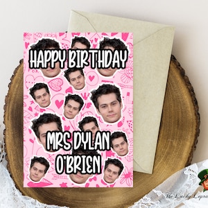 Cartão de aniversário de Dylan O Brien, cartão de aniversário engraçado,