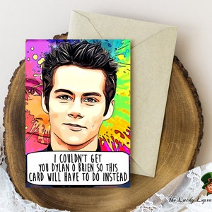 Cartão de aniversário de Dylan O Brien, cartão de aniversário engraçado,
