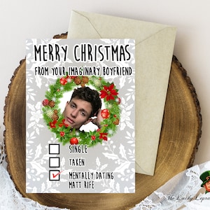 Tarjeta de Navidad Matt Rife, tarjeta de Navidad divertida,