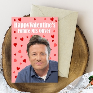 Tarjeta de San Valentín de Jamie Oliver, tarjeta divertida de San Valentín,