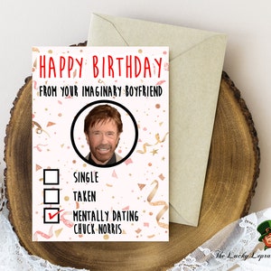 Chuck Norris biglietto di compleanno, biglietto di compleanno divertente,
