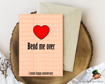 Raunchy Anniversary Card, Funny Anniversary Card For Boyfriend, Naughty Humor Anniversary Gift For Husband, Card For Him