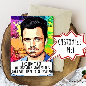 Cartão de aniversário de Sebastian Stan, cartão de aniversário engraçado,