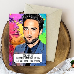 Robert Pattinson-verjaardagskaart, grappige verjaardagskaart,