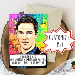 Cartão de aniversário de Benedict Cumberbatch, cartão de aniversário engraçado,