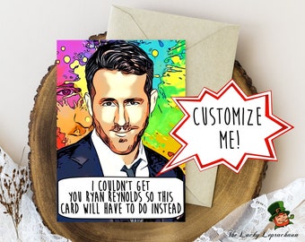 Ryan Reynolds Birthday Card, Funny Birthday Card,