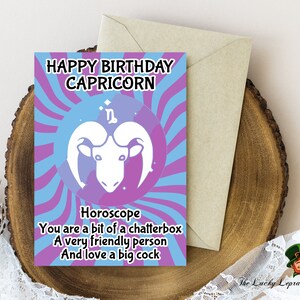 Carte Capricorne, carte d'anniversaire drôle, carte pour lui, carte de vieillesse, carte d'horoscope