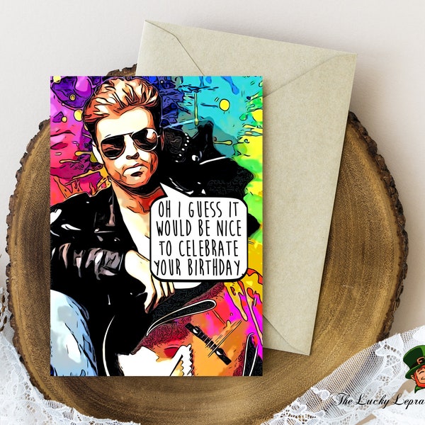 George Michael Birthday Card, Funny Birthday Card,