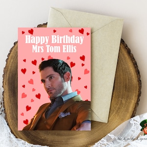 Cartão de aniversário Tom Ellis, cartão de aniversário engraçado,