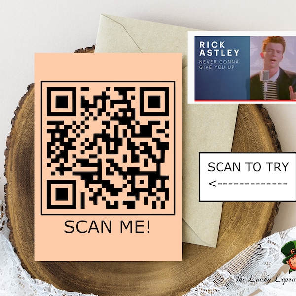 Qr Code Birthday Card Etsy