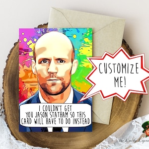 Carte d'anniversaire Jason Statham, carte d'anniversaire drôle,