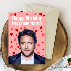 Cartão de aniversário de James Martin, Cartão de aniversário engraçado,