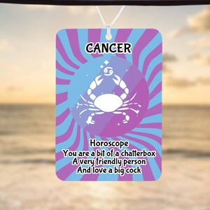 Car Air Freshener, funny horoscope gift, Cancer , Funny Car Air Freshener, Car Accessories, Funny meme gift, Funny Car Gift, Gift For Her