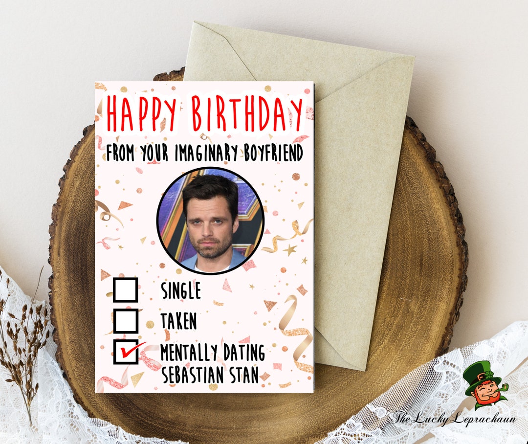 Sebastian Stan Birthday Card, Funny Birthday Card, - Etsy UK