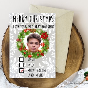 Carte de Noël Lando Norris, carte de Noël drôle,
