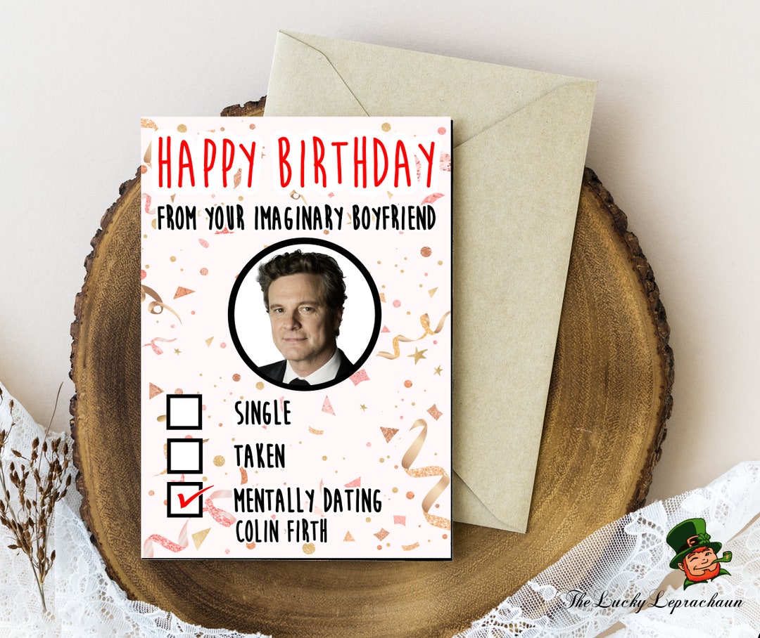 Colin Firth Birthday Card, Funny Birthday Card, - Etsy