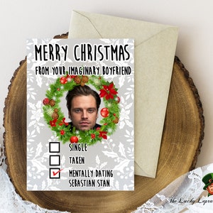 Tarjeta de Navidad de Sebastian Stan, Tarjeta de Navidad divertida,