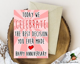 Raunchy Anniversary Card, Funny Anniversary Card For Boyfriend, Naughty Humor Anniversary Gift For Husband, Card For Him