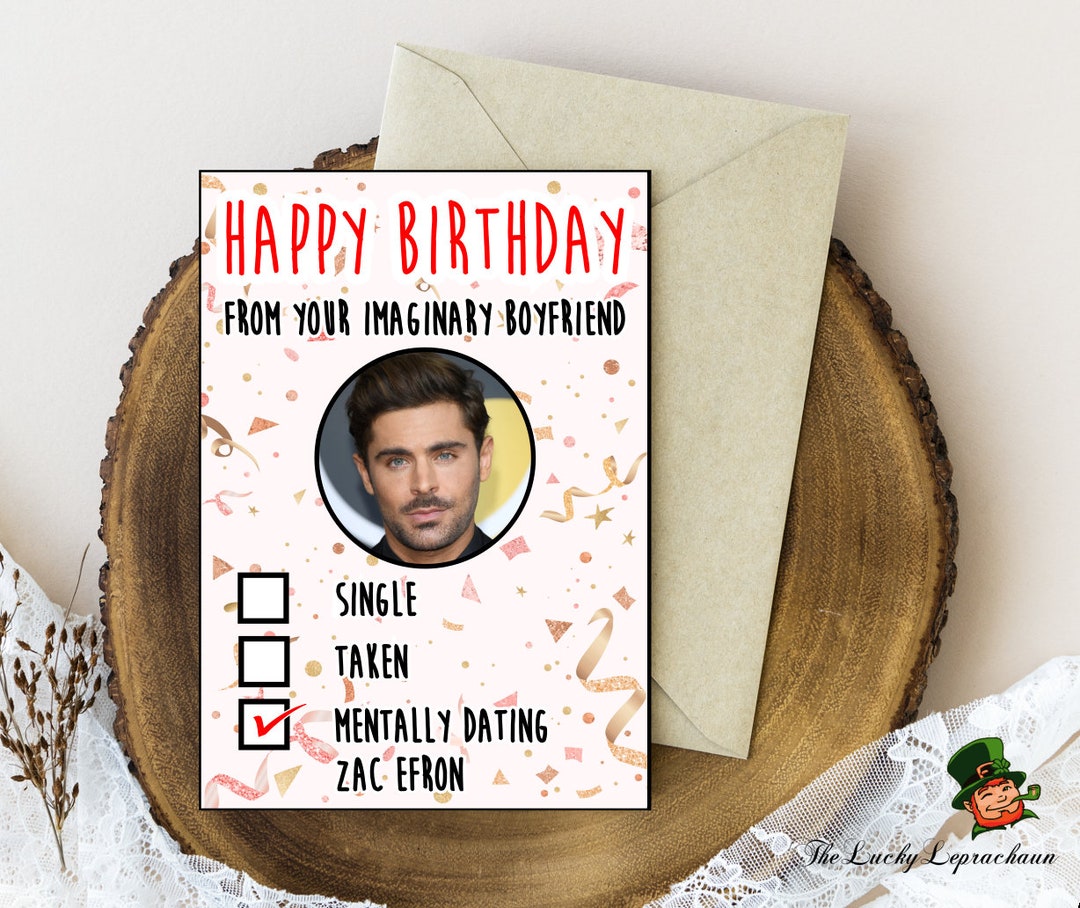 Zac Efron Birthday Card Funny Birthday Card - Etsy