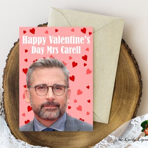 Tarjeta de San Valentín de Steve Carell, tarjeta divertida de San Valentín,