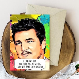 Cartão de aniversário Pedro Pascal, Cartão de aniversário engraçado,