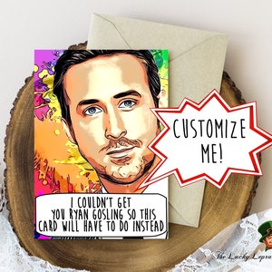 Cartão de aniversário de Ryan Gosling, cartão de aniversário engraçado,