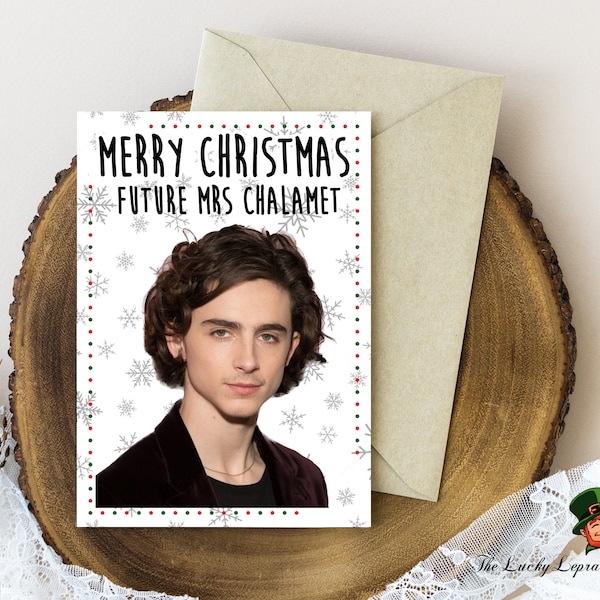 timothee chalamet Christmas Card, Funny Christmas  Card,