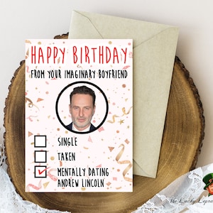 Cartão de aniversário de Andrew Lincoln, cartão de aniversário engraçado,
