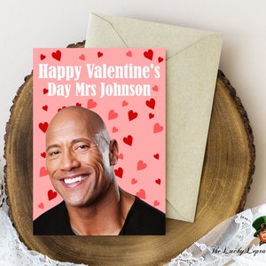 Cartão de Dia dos Namorados Dwayne Johnson, Cartão de Dia dos Namorados Engraçado,