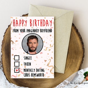 Cartão de aniversário de Chris Hemsworth, cartão de aniversário engraçado,