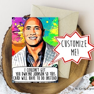 Cartão de aniversário de Dwayne Johnson, cartão de aniversário engraçado,