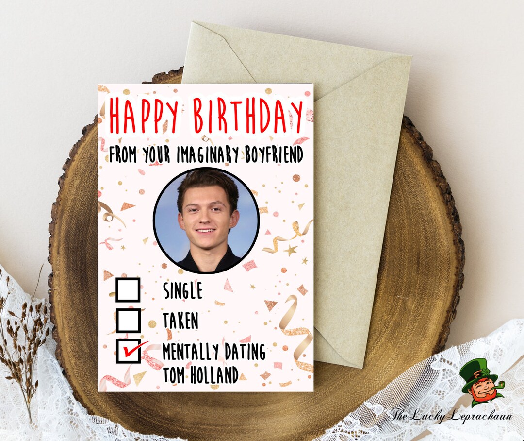 Tom Holland Birthday Card Funny Birthday Card Etsy